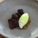 Rehydrated beats, goat cheese ice cream, and browned butter crumble ($12)<br>